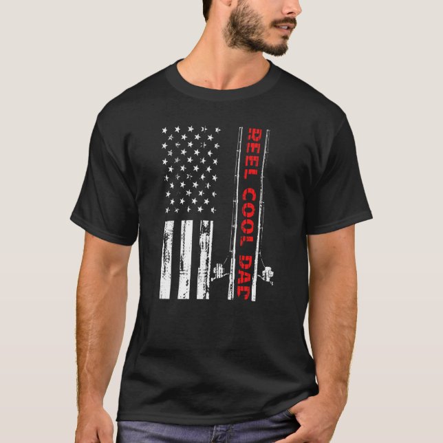 Cooler Vater Angelfisch Fisch Fischer Usa Ameri T-Shirt (Vorderseite)