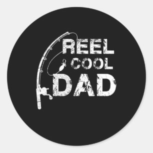 Cooler Vater Angeln Papa Vatertag Geschenk Runder Aufkleber
