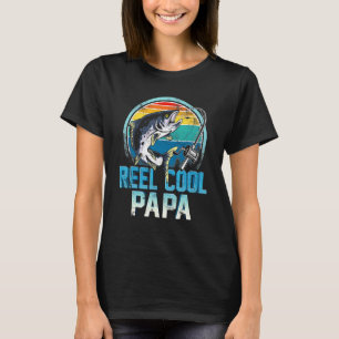 Cooler Vater Angeln Vatertag Papa Papa Papa Vater T-Shirt