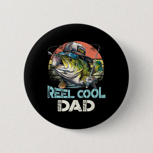 Cooler Vater Angeln Vintag Retro Vatertag Button