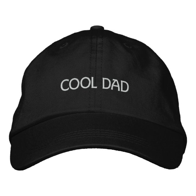 COOLER VATER Anpassbare Texte und Farben Bestickte Baseballkappe (Vorderseite)
