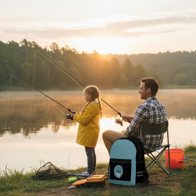 Cooler Vater-Backpack Bedruckter Rucksack (Let Dad know how cool he is with this, "Reel Cool Dad" fishing backpack! )