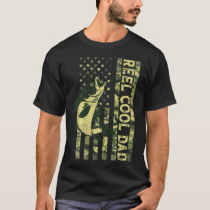 Cooler Vater Camoue American Flag Vatertag Ca T-Shirt