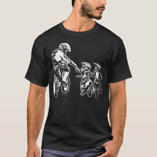 Cooler Vater Dirt Bike Fahrer Motocross Vater Sohn T-Shirt