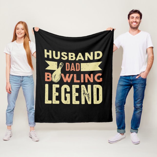 Cooler Vater Ehemann Bowling-Legende  Fleecedecke (Beispiel)