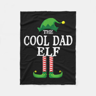 Cooler Vater Elf Matching Familiengruppe Weihnacht Fleecedecke