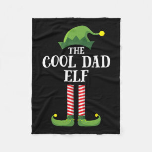 Cooler Vater Elf Matching Familiengruppe Weihnacht Fleecedecke
