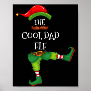 Cooler Vater Elf Matching Familiengruppe Weihnacht Poster