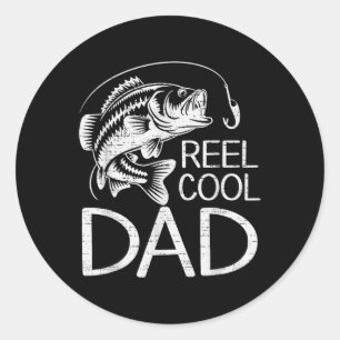 Cooler Vater Fischerei Fischfang Lover Daddy F Runder Aufkleber