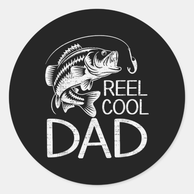 Cooler Vater Fischerei Fischfang Lover Daddy F Runder Aufkleber (Vorderseite)