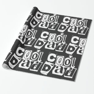 Cooler Vater Funny Black und White Typografy Geschenkpapier