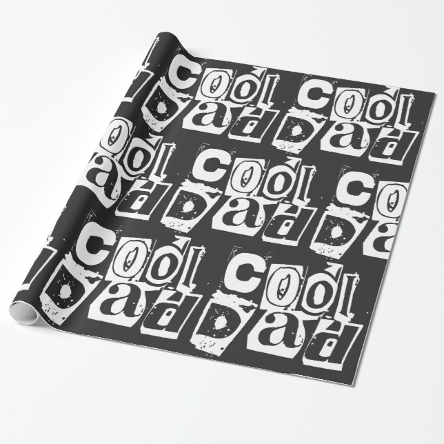 Cooler Vater Funny Black und White Typografy Geschenkpapier (Ungerollt)