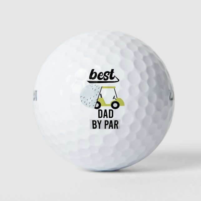 cooler Vater Golfer, bester Papa par Golfball (Vorderseite)