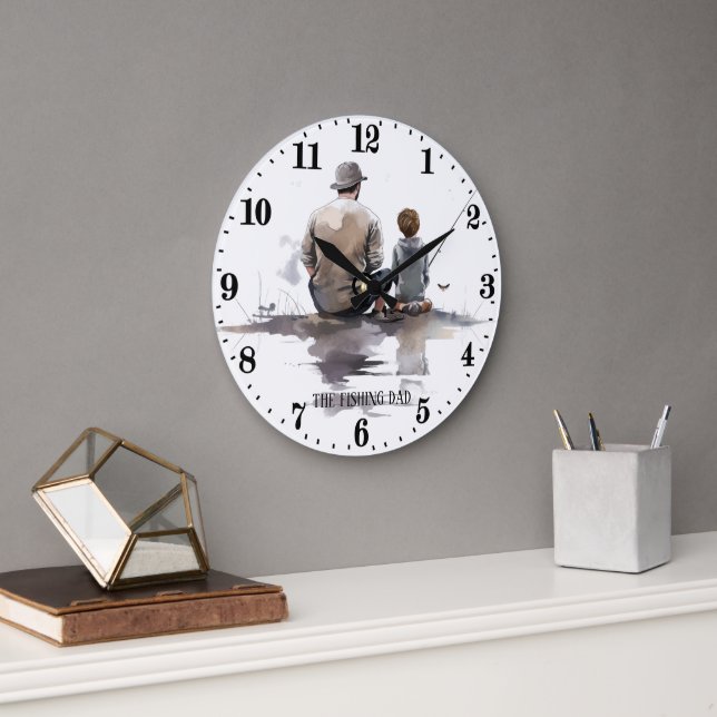 Cooler Vater Große Wanduhr (Büro)