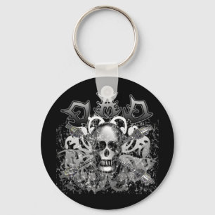 Cooler VATER in den Schwermetallart-T-Shirts und Schlüsselanhänger