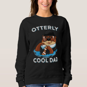 Cooler Vater Otter Mammal Pun Vatertag Sweatshirt