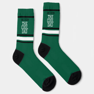 Cooler Vater Personalisiert grün Socken