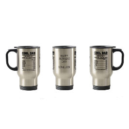 Cooler Vater Schwarz-Weiß-Vatertag Reisebecher