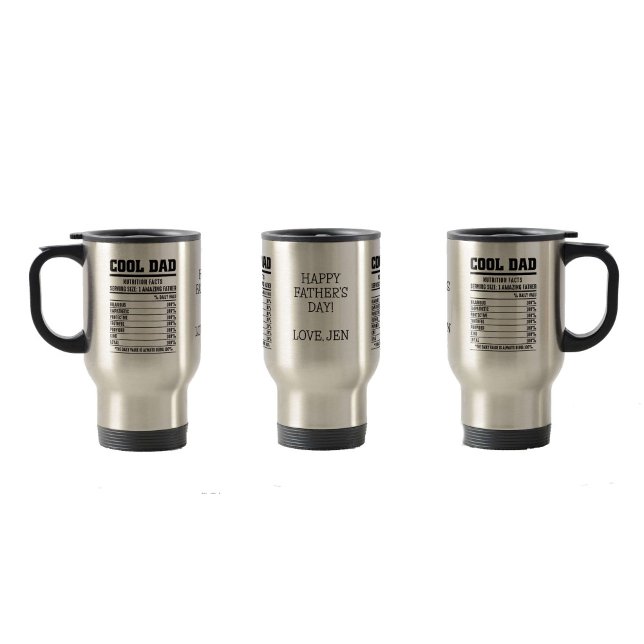 Cooler Vater Schwarz-Weiß-Vatertag Reisebecher (Von Creator hochgeladen)