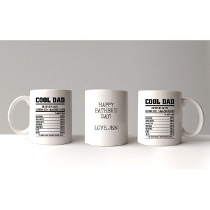 Cooler Vater Schwarz-Weiß-Vatertag Tasse