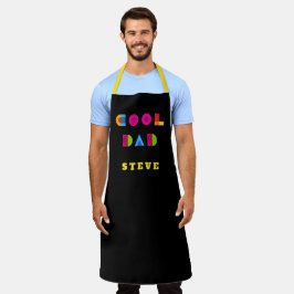 Cooler Vater Spaß farbenfrohe Typografie Name Blac Schürze