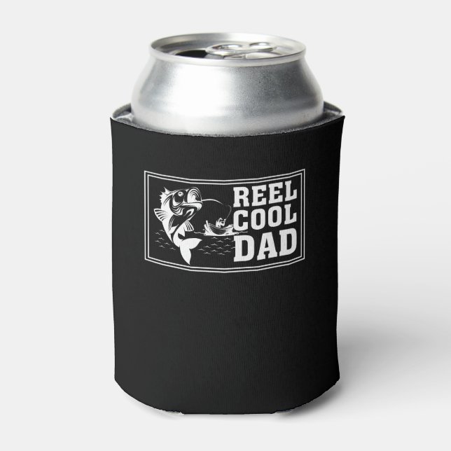 Cooler Vater Sprichwort Angeln Vater Geschenke Dosenkühler (Kanne Vorderseite)