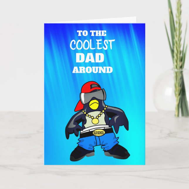 Cooler Vater um Grußkarte Karte (Vorderseite)