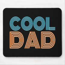 Cooler Vater Vatertag Neon Typografie | Mauspad