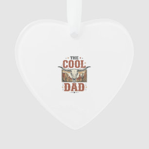 Cooler Vater Western Longhorn Schädel Vintage-Shir Ornament