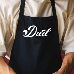 Cooler Vater wie keine andere Typografie Moderner  Schürze<br><div class="desc">Feiern Sie mit dieser personalisierten coolen Papa-Schürze den einzigartigen Vater in Ihrem Leben mit einem schwarzen Retro-Skript,  das alles sagt: "Wie kein anderer".</div>