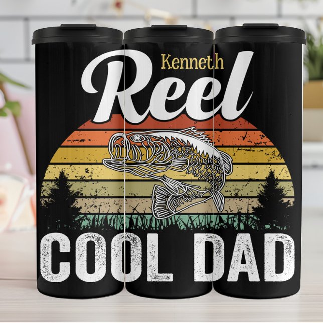 Cooler Vater zeichnen" - Funny Fishing Thermosbecher (Von Creator hochgeladen)