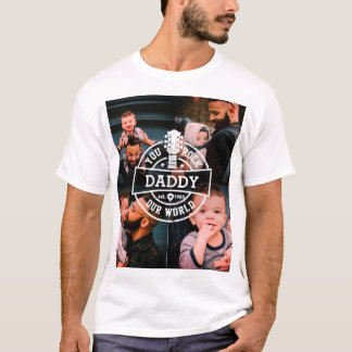 Cooler Vatertag Sie rocken unsere Welt Foto Collag T-Shirt