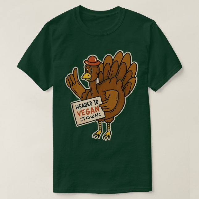 Cooler veganer Stadtturm T-Shirt (Design vorne)