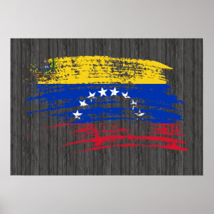 Cooler venezolanischer Flaggenentwurf Poster