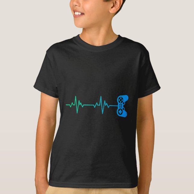 Cooler Videospielcontroller von Heartbeat T-Shirt (Vorderseite)