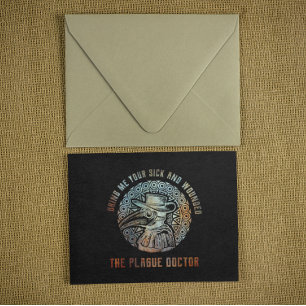 Cooler Vintage-Pestdoktor Postkarte