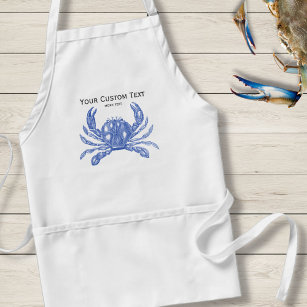 Cooler Vintager Blue Crab Custom Beach Schürze