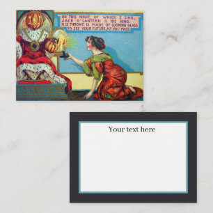 cooler Vintager Kürbiskopf  Mitteilungskarte