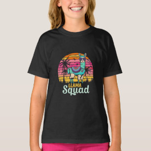 Cooler Vintager Retro Llama Squad T-Shirt