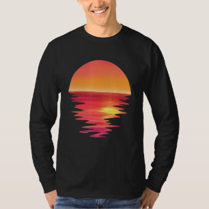Cooler Vintager Retro-Sonnenuntergang Reflektion N T-Shirt