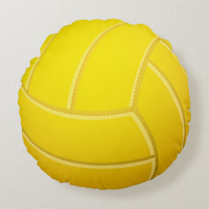 Cooler Volleyball-Strand-Volleyball (gelbe Farbe) Rundes Kissen