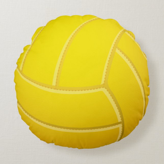 Cooler Volleyball-Strand-Volleyball (gelbe Farbe) Rundes Kissen (Vorderseite)