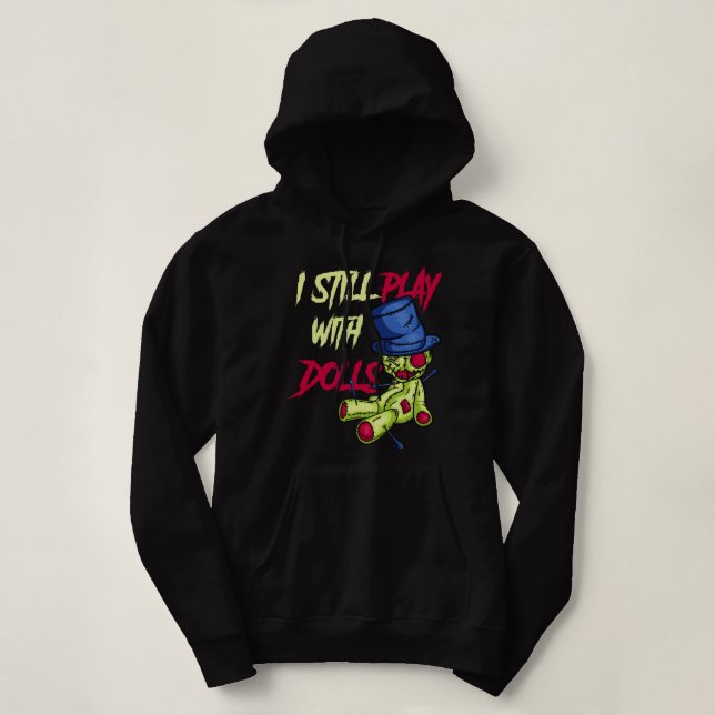Cooler Voodoo Puppengabe Frauen lustig ich spiele  Hoodie (Design vorne)