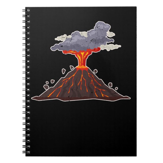 Cooler Vulkan Lava Geology Notizblock (Vorderseite)