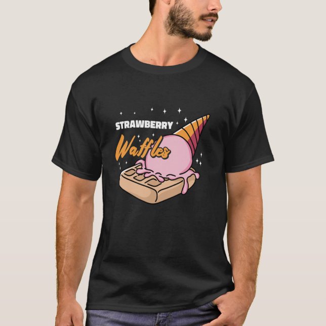 Cooler Waffel-Spruch - Professionelle Erdbeeren-Wa T-Shirt (Vorderseite)