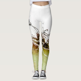 Cooler Wassertropfen auf Apfel Leggings
