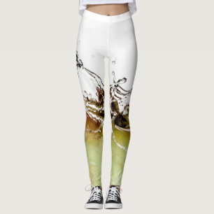 Cooler Wassertropfen auf Apfel Leggings