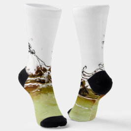 Cooler Wassertropfen auf Apfelfrucht Socken