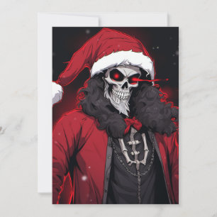 Cooler Weihnachtsfeiertag - Saison Skull Santa Bon Feiertagskarte