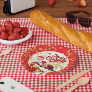Cooler Weihnachtsmann-Feiertag zu Weihnachten 🎅 Pappteller